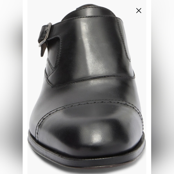 Antonio Maurizi Cap Toe Leather Monk Strap Shoes Size 43 - Picture 5 of 6